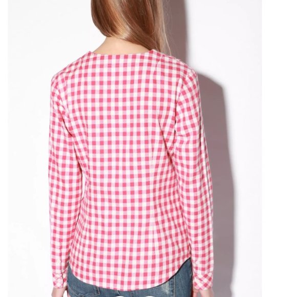 PJ by Peter Jensen Triple Collar Shirt Gingham Peter Pan Collar - Picture 2 of 9